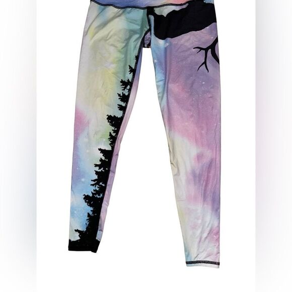 REVOLVE | Teeki | Northern Lights Rainbow Moose Yoga Leggings - Size Large - Picture 6 of 9